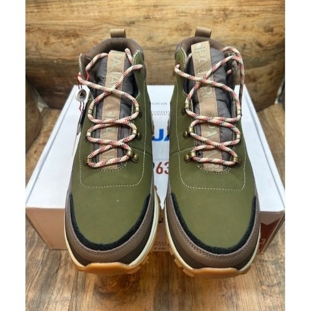 PAJAR Men's Fielding Waterproof Insulated Hiking Snow Boots Green NIB - 10-10.5